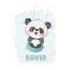 Vinilo Niños Personalizado Panda - Imagen 2